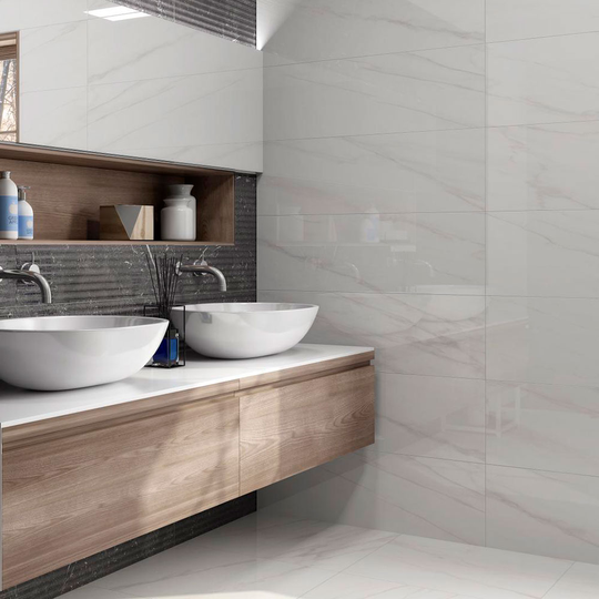 Marmor Kakel Mirabelle Vit Matt 30x90 cm