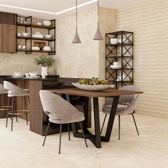 Dekor Marmor Kakel Mesples Beige Matt 33x90 cm