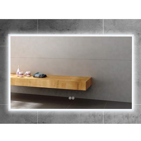Badrumsspegel 160x120cm | Anti-fog | LED