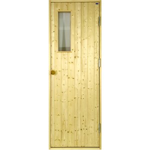 Bastudörr med glas - 7x19, Högerhängd - Bastudörrar, Innerdörrar, Dörrar & portar