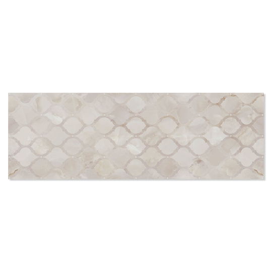 Kakel Palamo Ljusbeige Blank Mönstrad Oval 33x100 cm