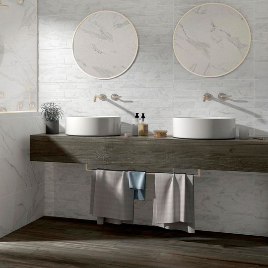 Marmor Kakel Macael Vit Matt-Relief 30x61 cm
