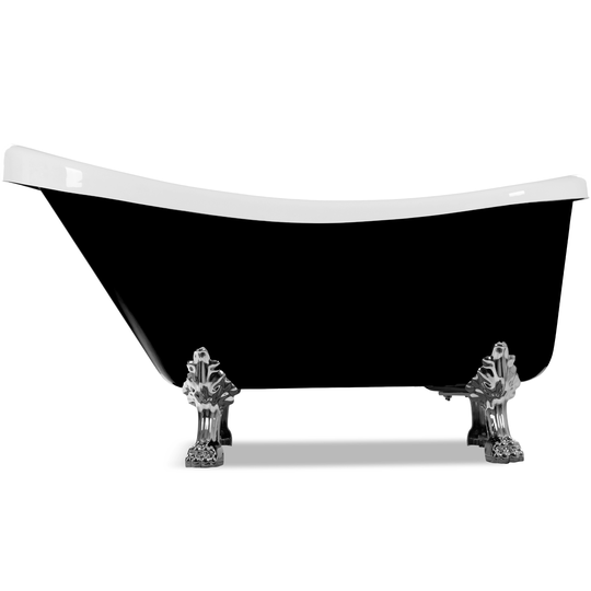 Badkar med tassar 153cm | Fristående | Lyxig design | Svart