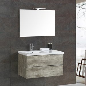 Badrumsmöbler MF-1810 - Tvättställ med spegel - Badrumspaket, Badrumsmöbler