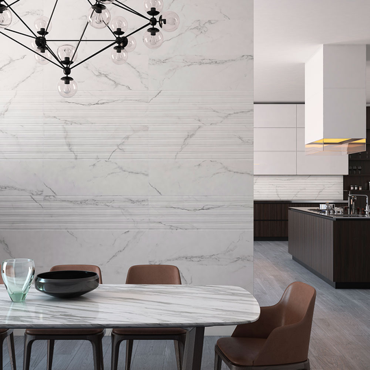 Marmor Kakel Bernini Vit Matt 30x90 cm