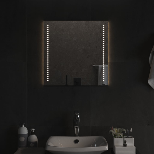 vidaXL Badrumsspegel LED 50x50 cm