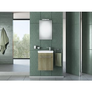 Badrumsmöbler Iris 45 - Sandfärgat med spegel - Badrumspaket, Badrumsmöbler
