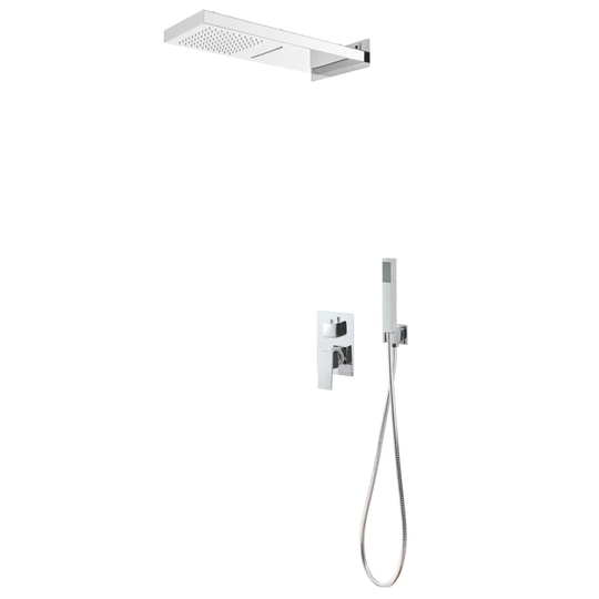 vidaXL Duschsystem rostfritt stål 201 silver
