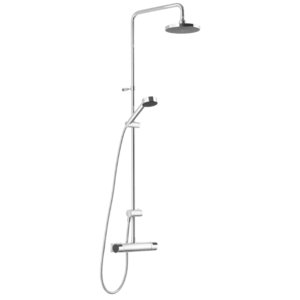 Mora MMIX Shower Kit - Paket med takdusch och duschblandare - Krom/Svart - Takduschset med blandare, Duschset