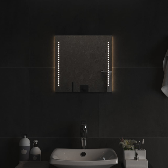 vidaXL Badrumsspegel LED 40x40 cm