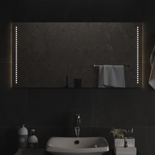vidaXL Badrumsspegel LED 50x100 cm