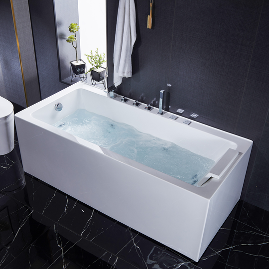 Massagebadkar 170x75cm | Stilren design | BK-002(1700) | Vit Höger