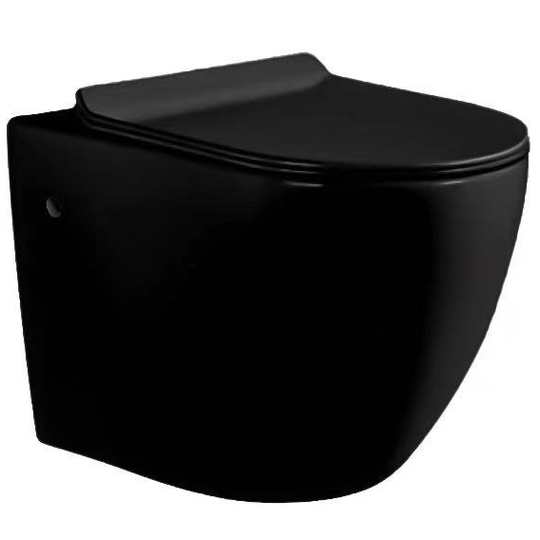 Toalettpaket vägghängd toalett & Dold cistern | Svart