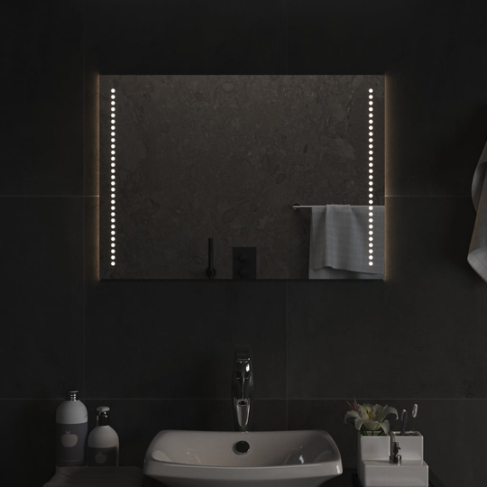 vidaXL Badrumsspegel LED 70x50 cm