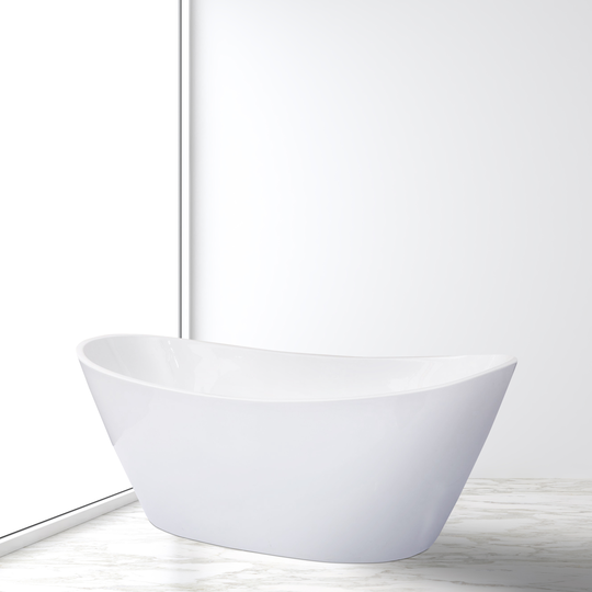 Fristående badkar 170cm | Lucite akryl | Runda former | A-35