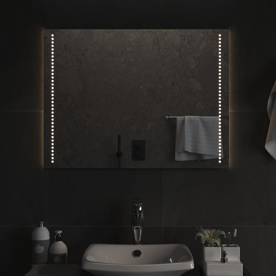 vidaXL Badrumsspegel LED 80x60 cm