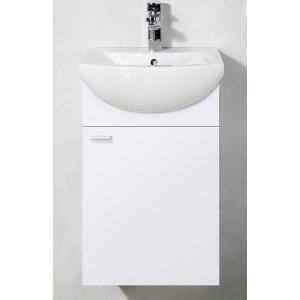 Badrumsmöbler MF45L - Tvättställ Vitt - Badrumspaket, Badrumsmöbler