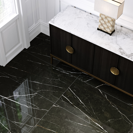 Marmor Klinker Prestige Svart Polerad 60x120 cm