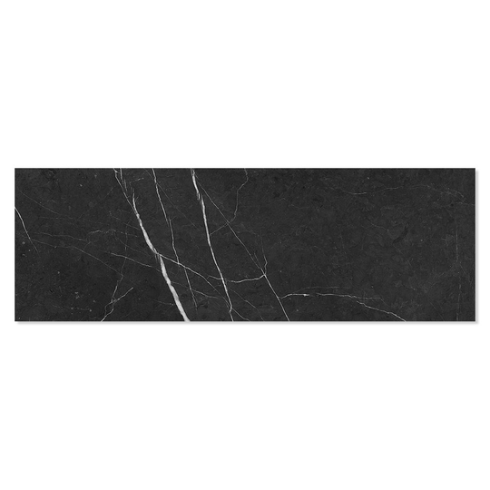 Marmor Kakel Dole Svart Blank Rund 20x60 cm