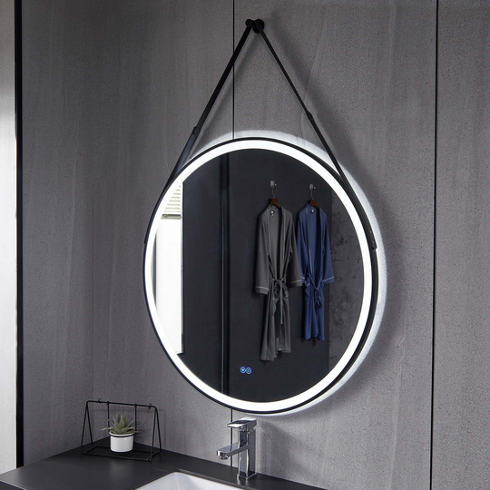 Rund spegel 80cm - LED-belysning & anti-fog