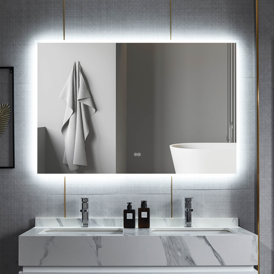 Badrumsspegel 140x100cm med LED-belysning