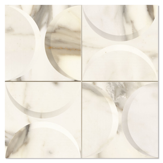 Marmor Kakel Calacatta Gold Vit 33x33 cm